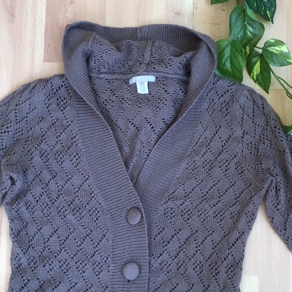 Urban Outfitters RARE Lux Crochet Granny Hooded Cardigan Sweater - Picture 3 of 12